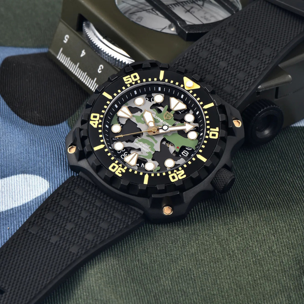 large Часы мужские Pagani Design YN009 Black-Camo 1